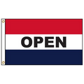 Open 3' x 5' Message Flag with Heading and Grommets